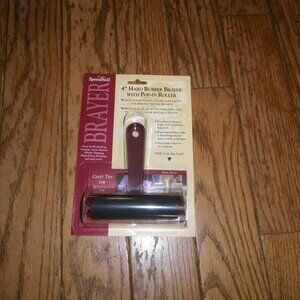 4" Hard Rubber Brayer w/ Pop-In Roller